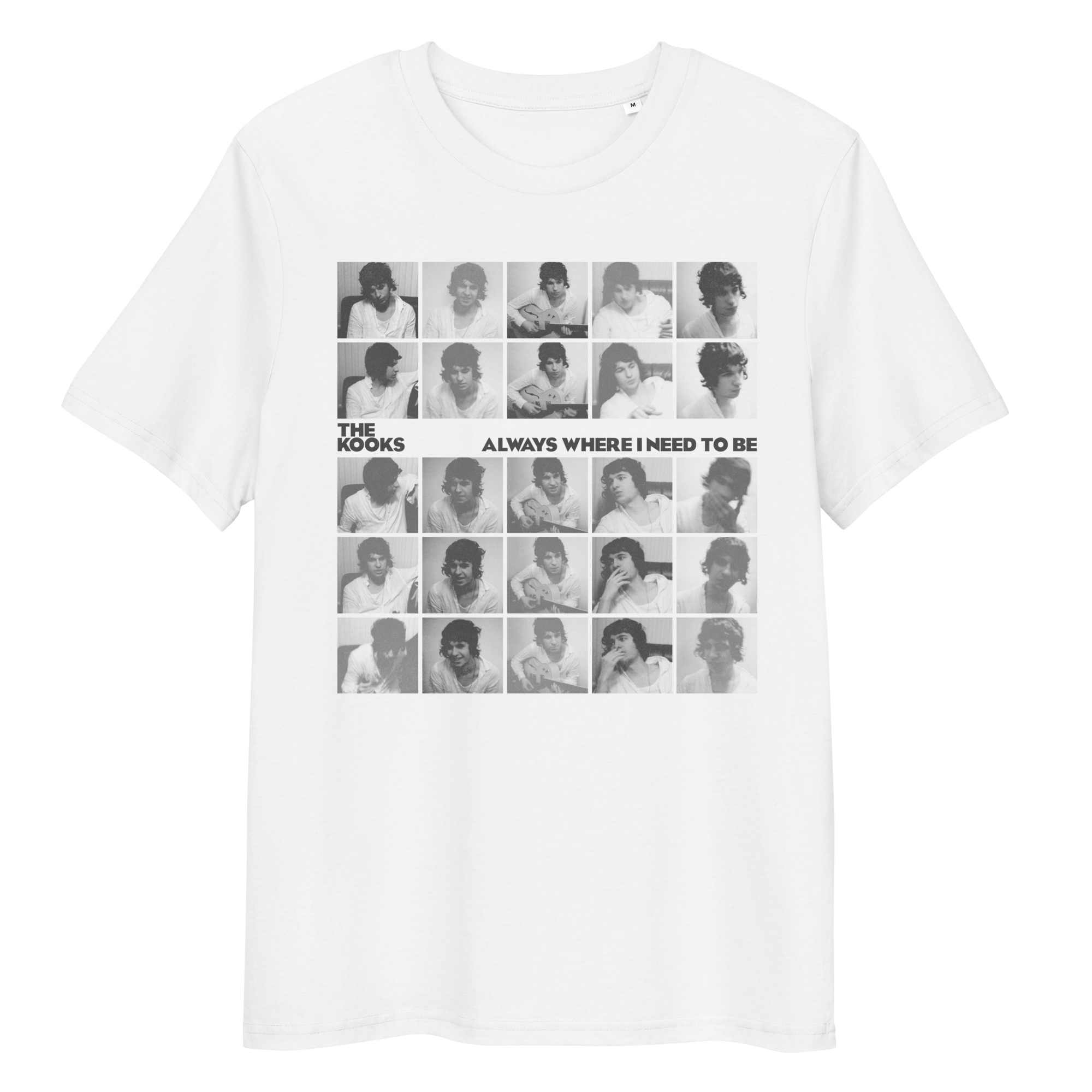 The Kooks - Always Where I Need To Be Faded Squares White T-Shirt